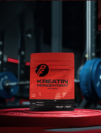 Proteinfabrikken Kreatine Monohydrate -20%. Tilbudet gjelder til og med den 31. mai